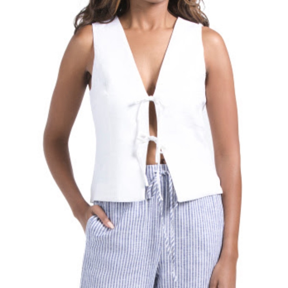 Elegant Striped Blue and White Wide Leg Pants
